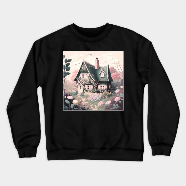 Wonderland Fantasy Home Dreamy Vintage Fairycore Crewneck Sweatshirt by RetroZin